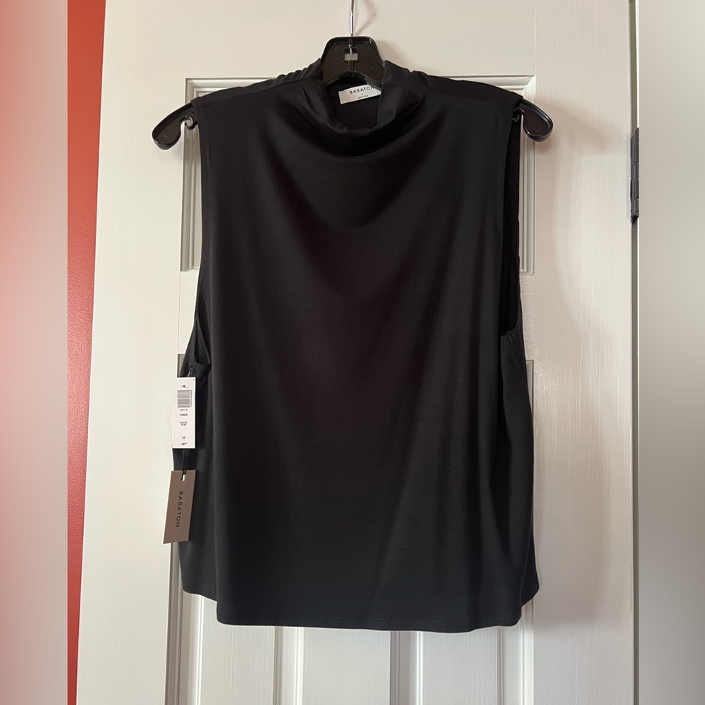 ARITZIA/BABATON COWL NECK SLEEVELESS TOP NWT L
